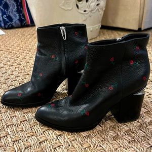 Alexander Wang Gabi Floral Rosebud Booties